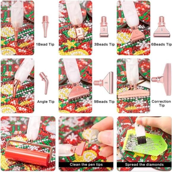 Ergonomic Diamond Painting Art Drill Bead Dot PenKit with Screw Diamond Painting - Picture 5 of 6